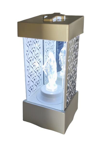 LANTERN L-25-2 /LED / LUSYRO BAKSIDA SILVER SIDOR +LED / VIT - KLART / 1 STK