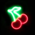 Miniatyrbillede 2 af 7: Vægdekoration | KÆRLIGHED | LED kirsebær rød-grøn | 19,3x23cm | 728587