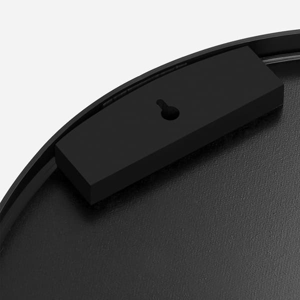 Rundt veggspeil Ø 61 cm med svart metallramme