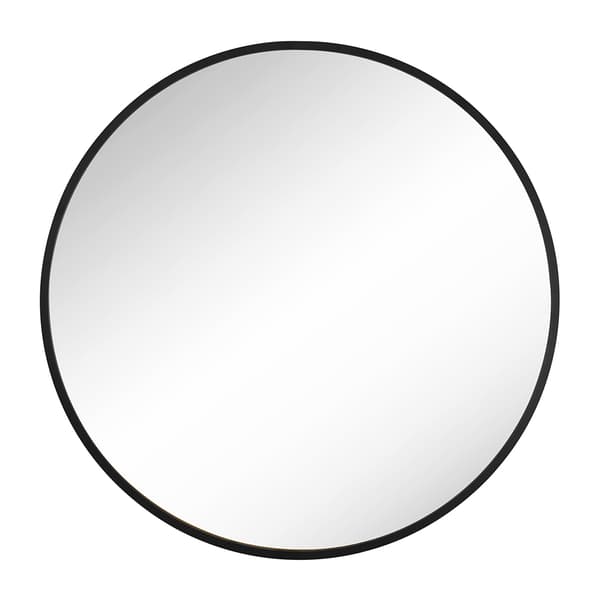 Rundt vægspejl Ø 61 cm med svart metalramme