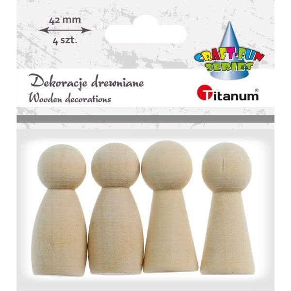 Træbønder figurer 4 stk Titanum
