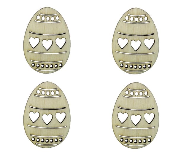 Puiset koristeet Pääsiäismunat 8 kpl. 25x35 mm Titanum Craft-Fun -sarja