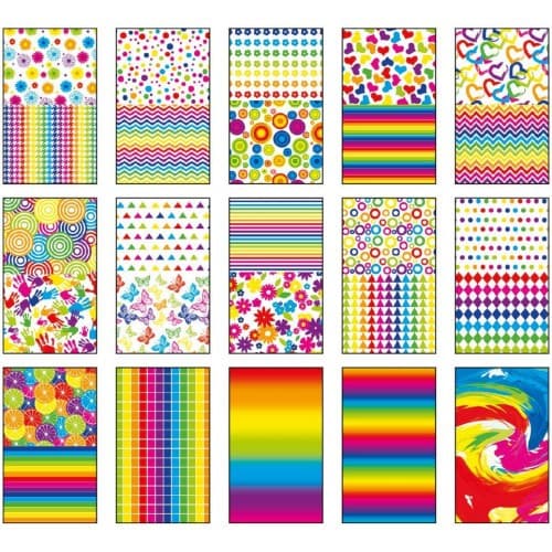 Happy Color A4 80g 15 ark pad med Colors motiver