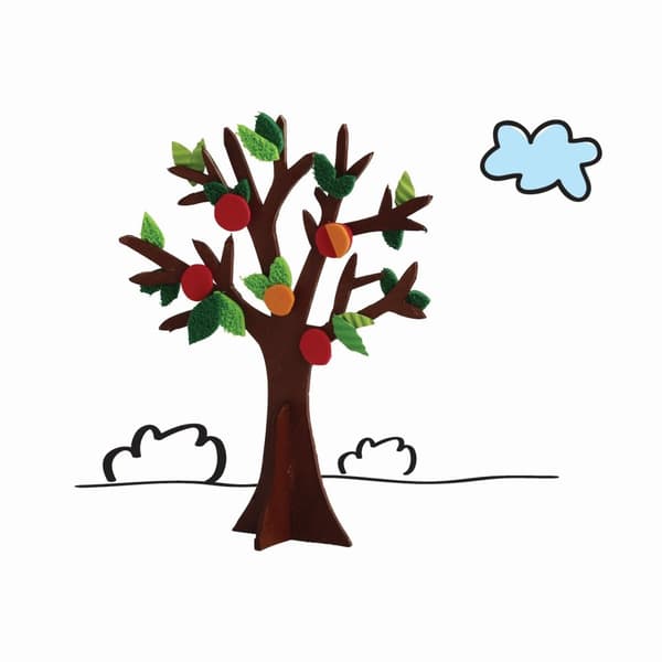 3D-kartonkimuodot PUUT 3 kpl Eco Craft Happy Color no. 9279