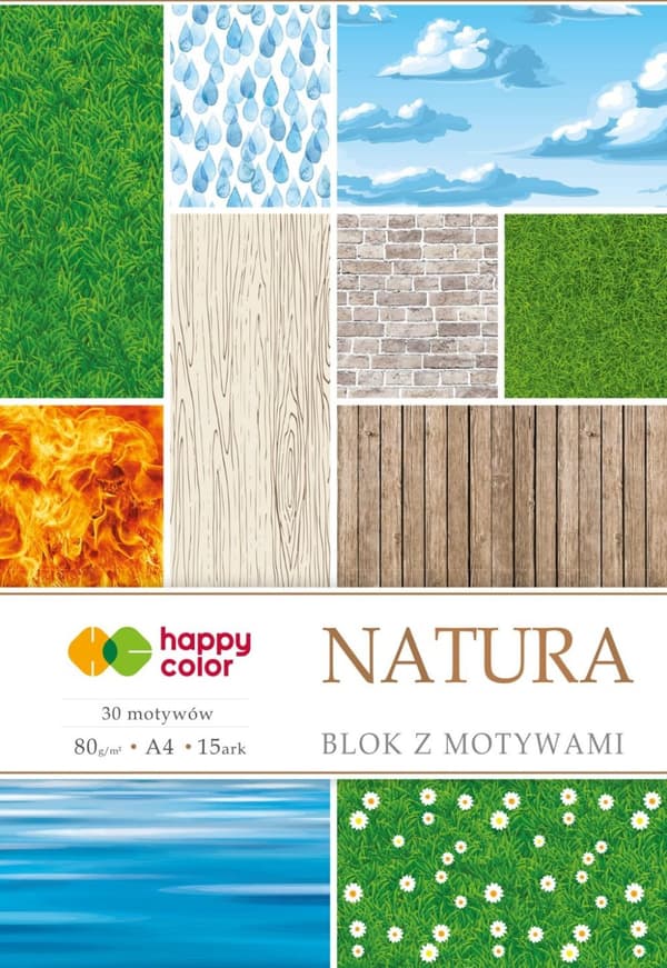 Happy Color A4 Nature Block 15 ark 30 motiv