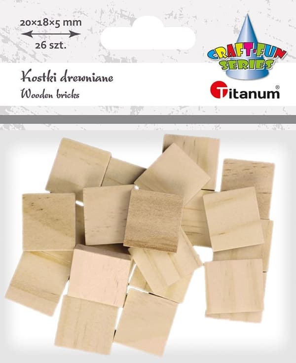 Trækuber fliser 20x18x5mm 26stk Titanum