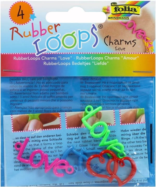 Charms Love Pendants 4 kpl Folio