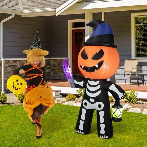 Halloween puhallettava LED Pumpkin Ghost Skeleton -koristelu