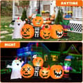 Miniatyrbillede 6 af 8: Halloween oppustelig udendørs dekoration Græskar Ghost LED XXL LARGE