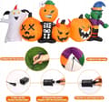 Miniatyrbillede 7 af 8: Halloween oppustelig udendørs dekoration Græskar Ghost LED XXL LARGE