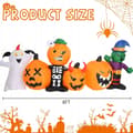 Miniatyrbillede 2 af 8: Halloween oppustelig udendørs dekoration Græskar Ghost LED XXL LARGE