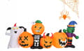 Miniatyrbillede 1 af 8: Halloween oppustelig udendørs dekoration Græskar Ghost LED XXL LARGE