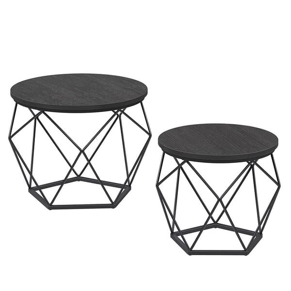 Sohvapöytä irrotettavalla kannella 2-pack - Svart/Svart