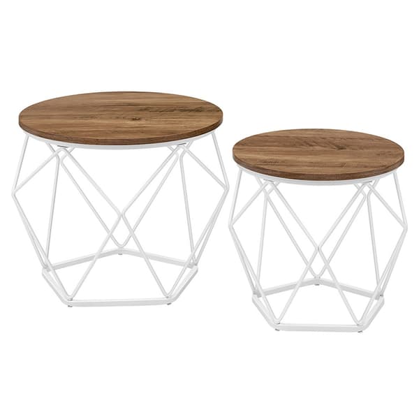 Sohvapöytä irrotettavalla kannella 2-pack - Puu/Valkoinen