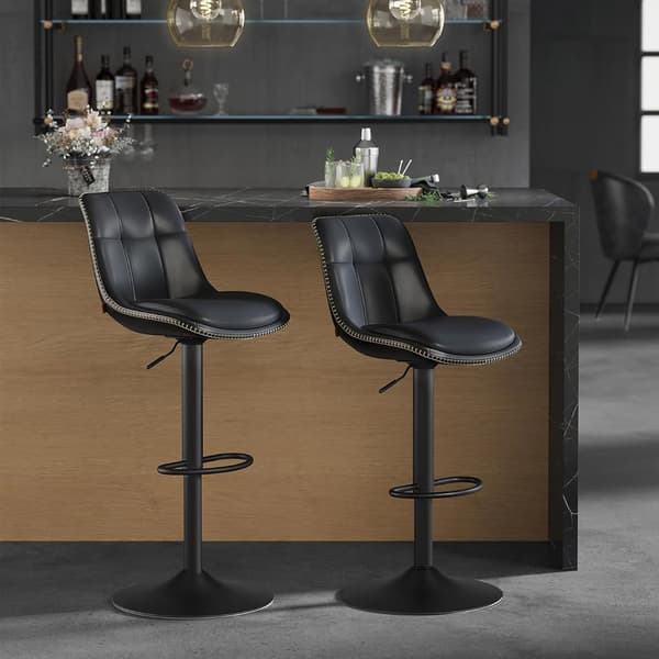 Justerbar barkrakk med fotstøtte 2-pk - Svart