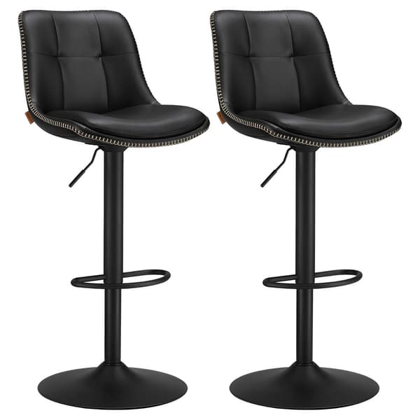 Justerbar barkrakk med fotstøtte 2-pk - Svart
