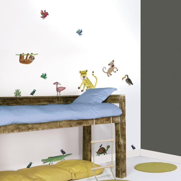 Kunst til hjemmet - Wallstickers Jungledyr 70x25cm
