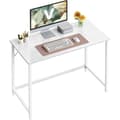 Miniatyrbilde 1 av 3: Hvitt skrivebord med metallramme - 100 x 50 x 76 cm
