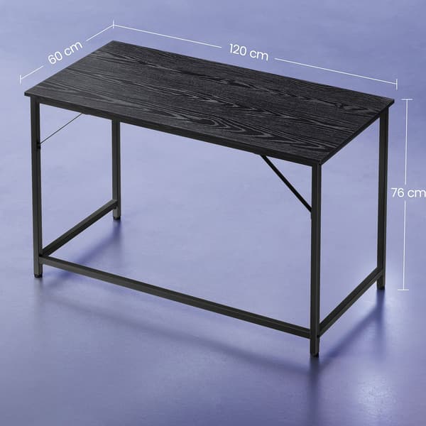 Tukeva työpöytä svart metallirungolla - 120 x 60 x 75 cm - 120 x 60 x 75 cm