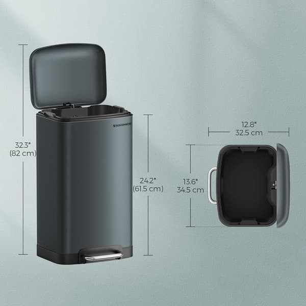 Pedalspand med soft close-låg og inderspand - 30 liter