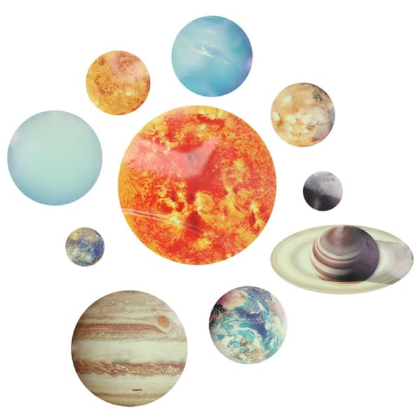 Solar System Glow-in-the-Dark Väggdekal - Perfekt för barnrummet eller sovrummet