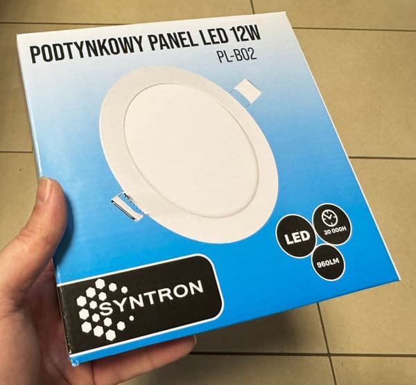 LED panel indbygget loftlampe rund 12W 4000K