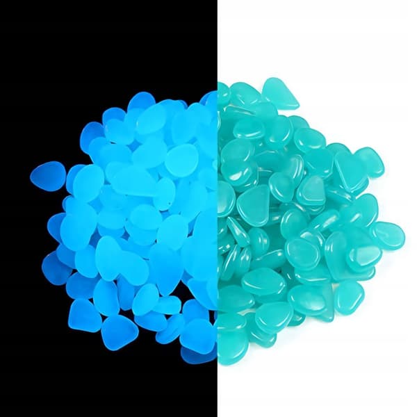 GLORIOUS STONES Fluoresoivat kivet SININEN GLOW IN THE DARK 50 kpl