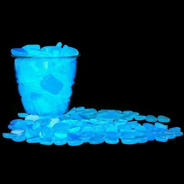 GLORIOUS STONES Fluoresoivat kivet SININEN GLOW IN THE DARK 50 kpl