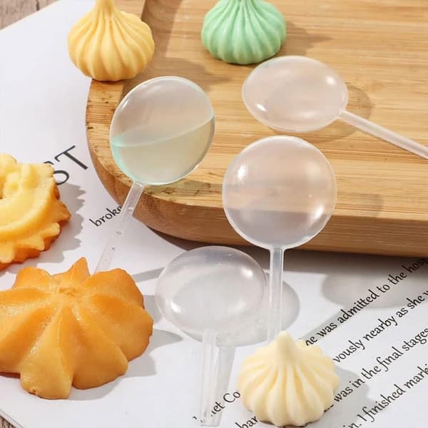 Konfektpipetter för såser 50 st/4 ml för cupcakes och desserter runda