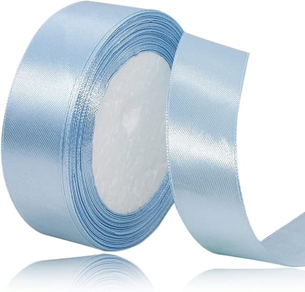 Bånd satinbånd lyseblå 20mm/23m