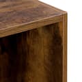 Miniatyrbilde 4 av 7: Bokhylle i tre med åpne rom 97,5 x 30 x 100 cm - Rustikk brun