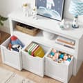 Miniatyrbild 4 av 6: Förvaringsskåp med 3 lådor och öppen hylla - Vit