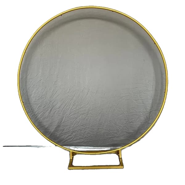 Järblomsbåge, Elegant Rund Form, Anpassningsbara Storlekar,2m(78.7in), Guld-Kvadrat bas