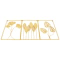 Miniatyrbild 2 av 2: Metallbladsväggkonst, Elegant Guldfinish, Livlig Textur,Guld