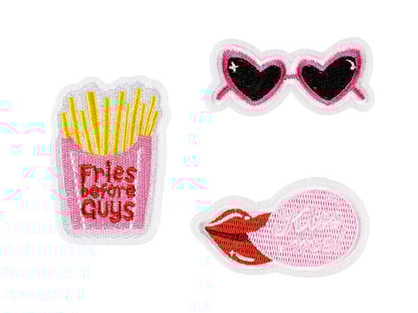 Stryktransfers "Kyss mig", blandade, 4,5-6,5x3-6 cm (1 ask / 48 förpackningar) (1 förpackning / 3 st.)