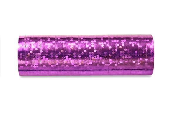 Holografiska serpentiner, rosa, 3,8 m (1 förpackning / 18 st.)