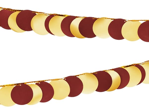 Metalliska girlangcirklar, blandade färger, 2,2 m