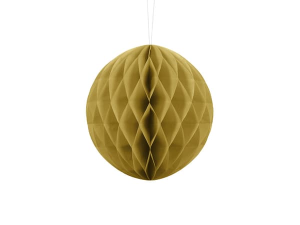 Kugle til trækpapir, guld, 20 cm