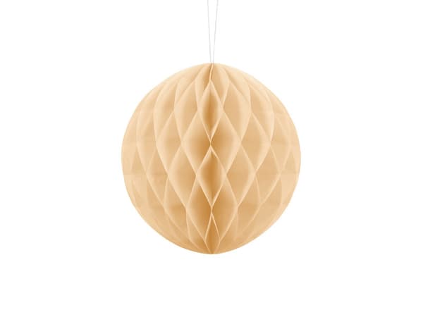 Kugle til trækpapir, lys creme, 20 cm