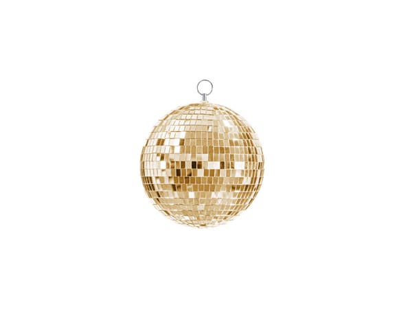 Hængende dekoration Discokugle, guld, 20 cm