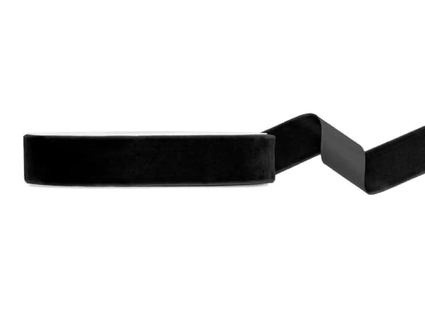 Fløjlsbånd, sort, 25 mm/10 m