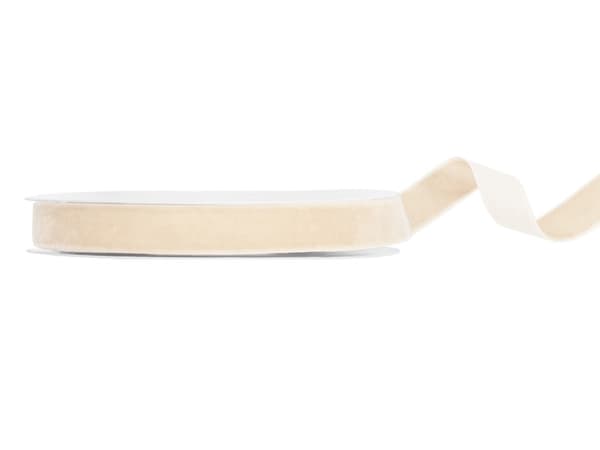 Sammetsband, beige, 15mm/10mb