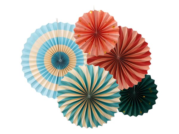 Dekorativa rosetter Circus, set, 26-43 cm (1 förpackning / 5 st.)