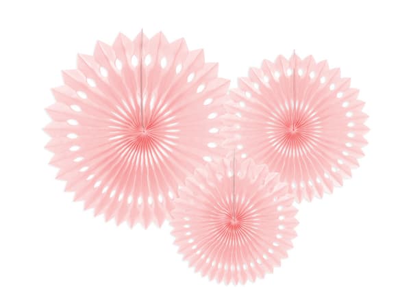 Dekorativa rosetter, jp rosa, 20-30 cm (1 förpackning / 3 st.)