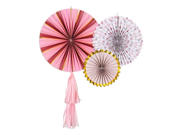 Dekorativa rosetter Blommor, blandade, 26-43 cm (1 ask / 40 förpackningar) (1 förpackning / 3 st.)