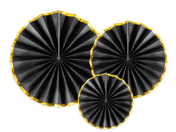 Koristeelliset ruusukkeet, mustat (1 pkt / 40 pakkausta) (1 pkt / 3 kpl)