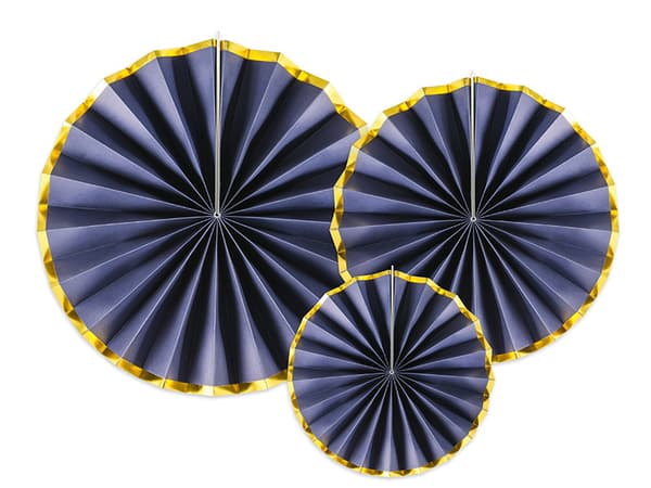 Koristeelliset ruusukkeet, tummansininen (1 pkt / 40 pakkausta) (1 pkt / 3 kpl)