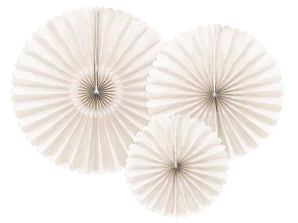 Koristeelliset ruusukkeet, beige (1 pkt / 20 pakkausta) (1 pkt / 3 kpl)