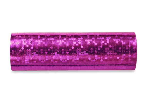 Holografiska serpentiner, rosa, 3,8 m (1 förpackning / 18 st.)