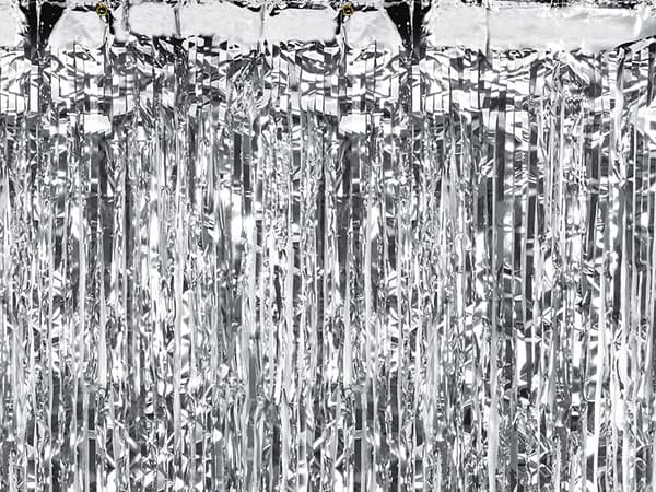 Festgardin, sølv, 90 x 250 cm (1 karton / 50 stk.)
